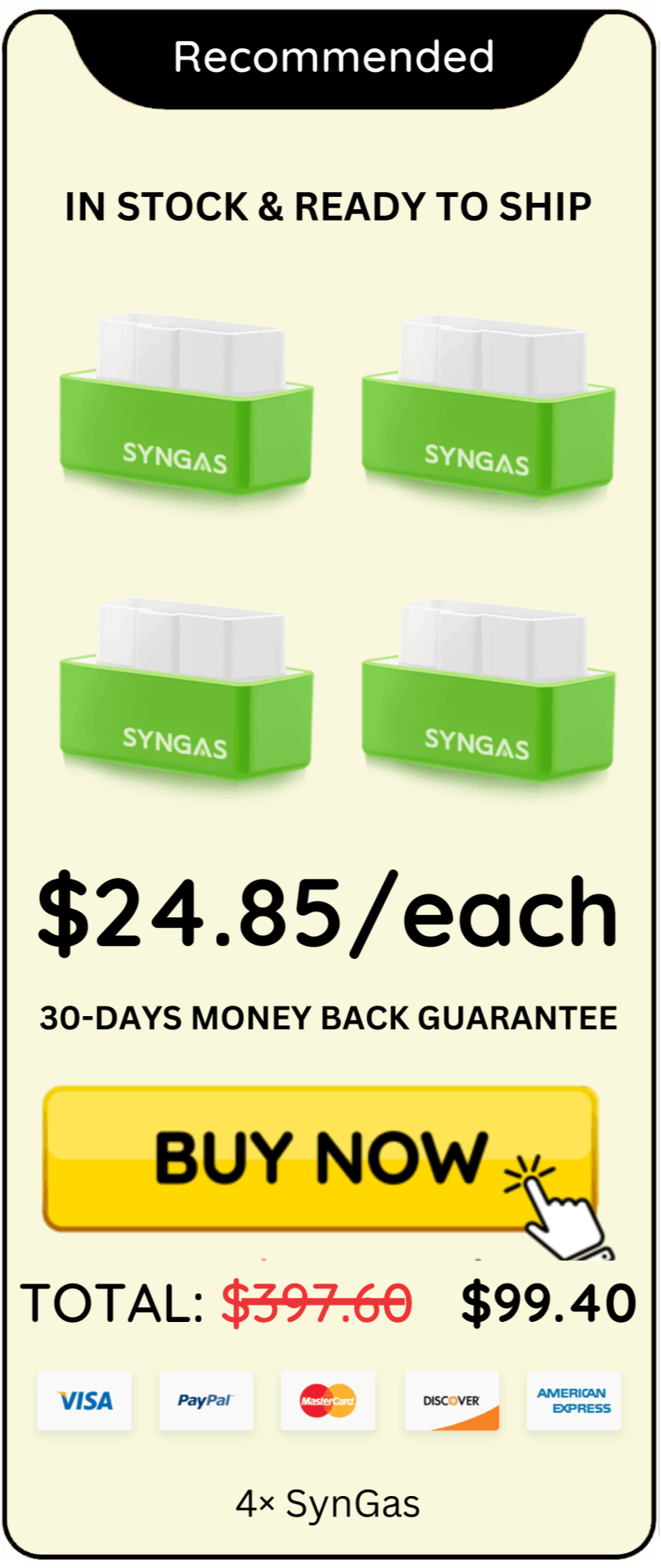 SynGas OBD Fuel Saver offer price